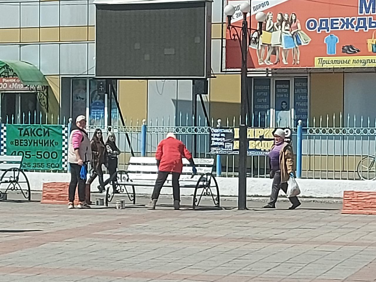 Субботник, площадь с. Кабанск.